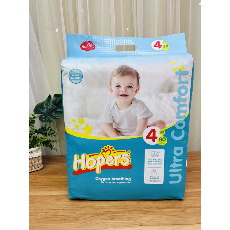 Baby Diapers Manufacturer - Hopers Wholesale Disposable Cotton Fluff Pulp Korean Nappies Bebek