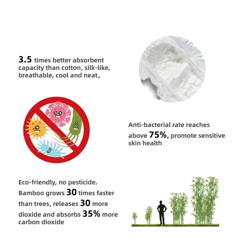 Baby Diapers Manufacturer - Nature Bamboo Biodegradable Organic Pant Nappy Wholesale All Sizes