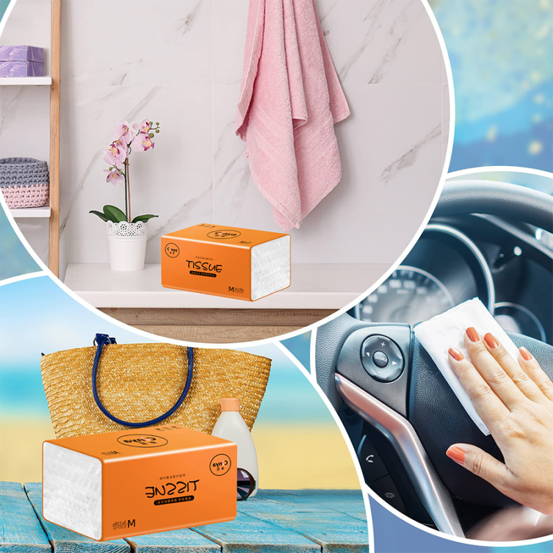 Facial Tissue Manufacturer - Hot Selling Tissue Paper Custom Logo Printing Facial Tissue