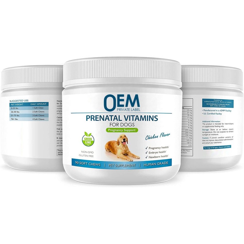 OEM Probiotics for Dogs Fish Oil Folic Acid B Vitamins-Prenatal Vitamins Promote Milk Essential for Pet Health Care Supplements