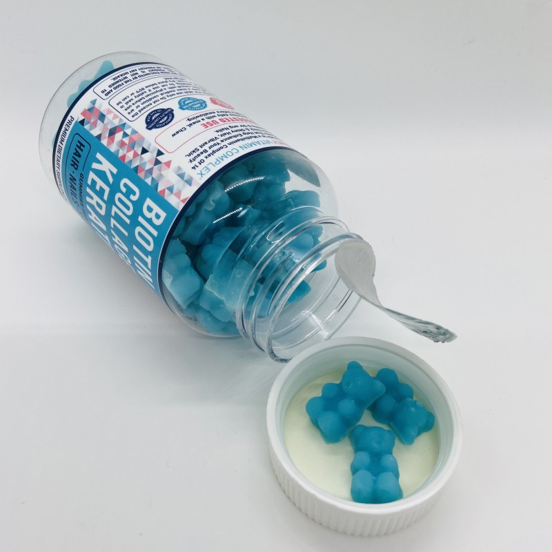 Private Label 10000mcg Max Strength Biotin Vegan Hair Gummies Hair Skin Nails Growth Antioxidant 3 in 1 Gummy
