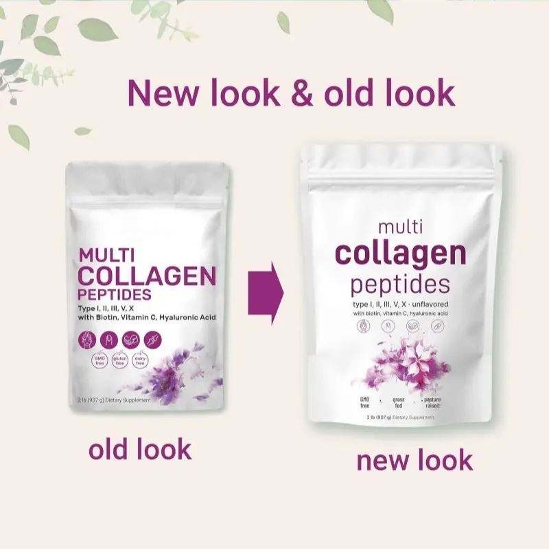Micro Ingredients Collagen Protein Powder Multi-Type IIIIVX with Biotin for Adults in Capsule Dosage