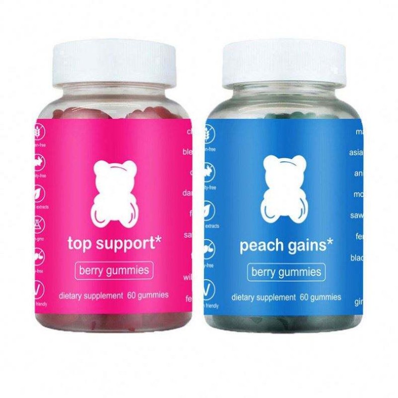 Private Label Vegan Sugar-Free Halal Berry Gummies Gummy Bear Vitamins for Women's Health Support Capsules Dosage