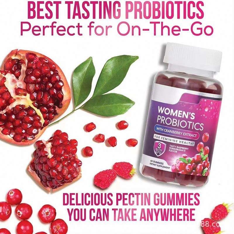 Private Label Vegan Cranberry Adult Probiotic Gummies for Women