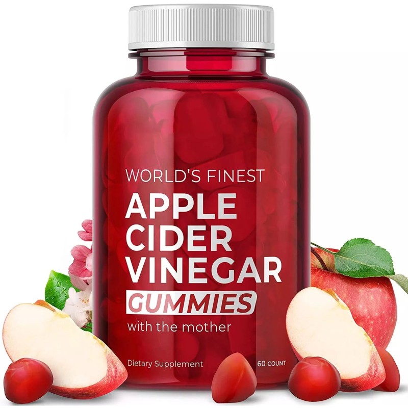 Private Label 1000mg Apple Cider Vinegar Gummies Weight Management Supplement Antioxidant Function Beauty Product for Adults