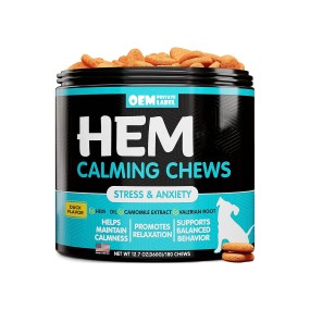 OEM Private Label Pet Calming Chewable Vitamins Treats for Dogs Anxiety Relief Cats Chews by Pet Health Care Supplements