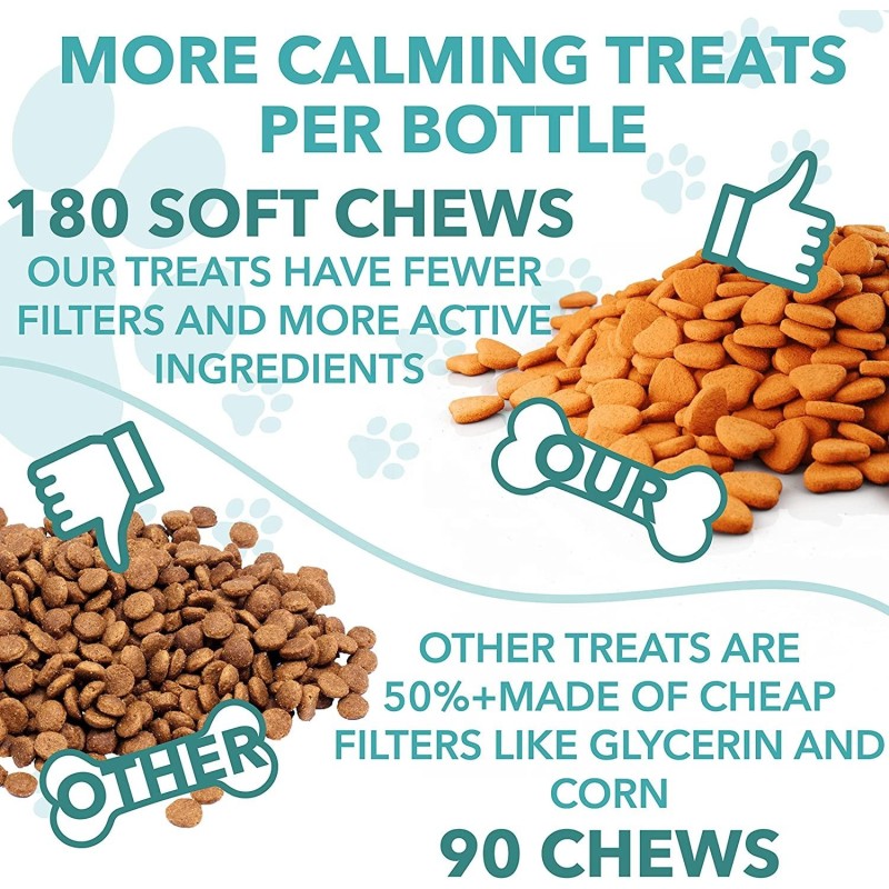 OEM Private Label Pet Calming Chewable Vitamins Treats for Dogs Anxiety Relief Cats Chews by Pet Health Care Supplements