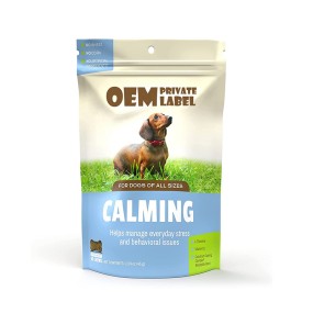 OEM Private Label Probiotic Anti-Anxiety Chews Pet Calming Tablets for Dogs and Cats Pet Health Care & Supplements