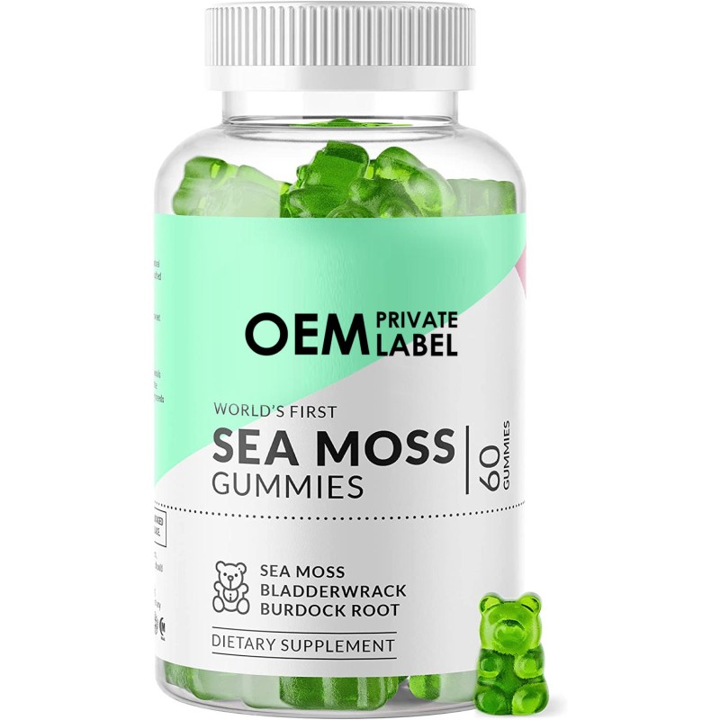 OEM Healthcare Supplements Seamoss Gummies Vegan Organic Sea Moss Gummies Sugar Free
