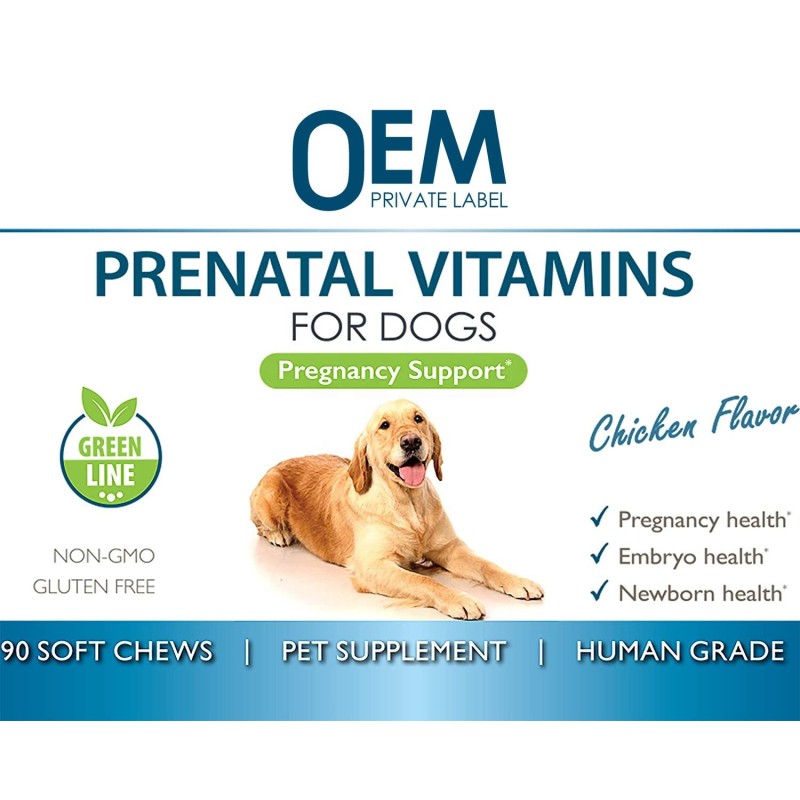 OEM Probiotics for Dogs Fish Oil Folic Acid B Vitamins-Prenatal Vitamins Promote Milk Essential for Pet Health Care Supplements