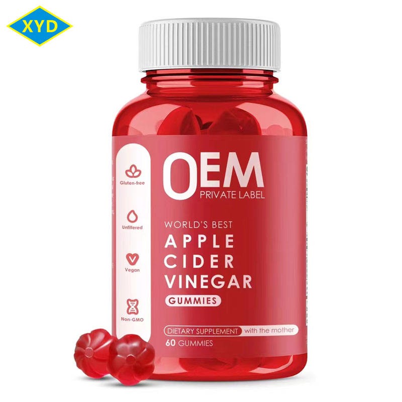 Private Label 1000mg Apple Cider Vinegar Gummies Weight Management Supplement Antioxidant Function Beauty Product for Adults