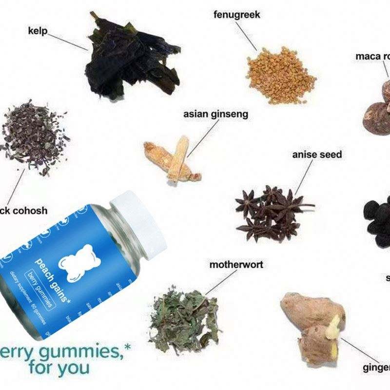 Private Label Vegan Sugar-Free Halal Berry Gummies Gummy Bear Vitamins for Women's Health Support Capsules Dosage