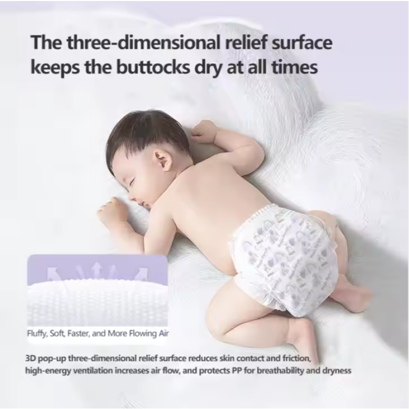 Baby Diapers Manufacturer - Medium Size Printed Organic Cotton Bamboo Ultra Thick PE Backing
