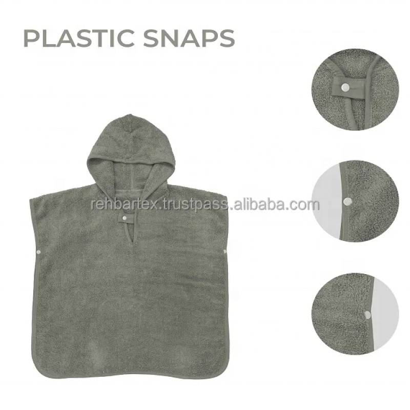 Hooded Poncho Factory - Cotton Terry Soft Comfortable Custom Size Colors