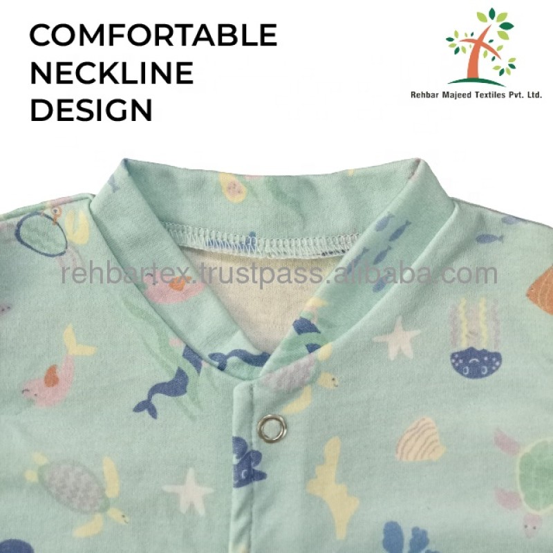 Baby Footie Supplier - Cotton Soft Comfortable Long Sleeves Plain Printed