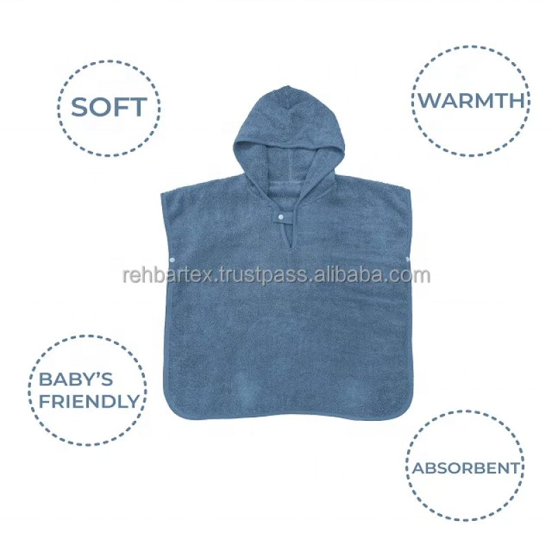 Hooded Poncho Factory - Cotton Terry Soft Comfortable Custom Size Colors