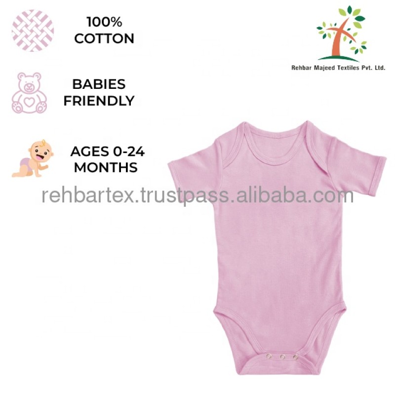 Baby Onesie Set Manufacturer - Cotton Comfortable Solid Colors Custom Size