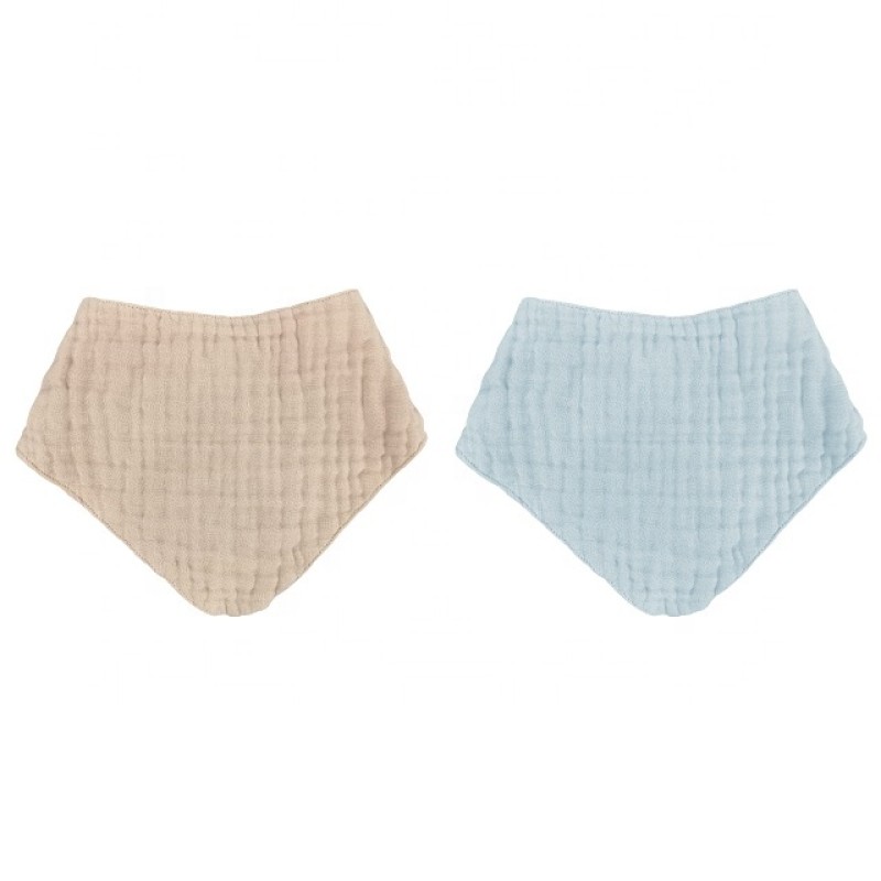 Bandana Bib Supplier - Cotton Crinkle Muslin Soft Washable Customizable