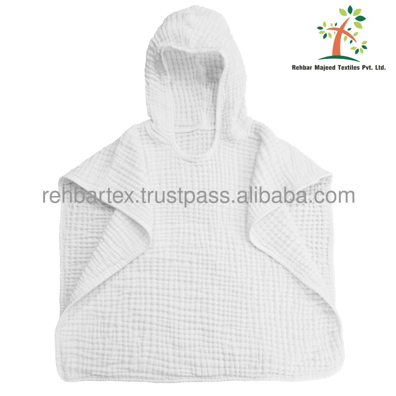 Hooded Poncho Supplier - Cotton Bubbly Muslin Extra Soft Toddler