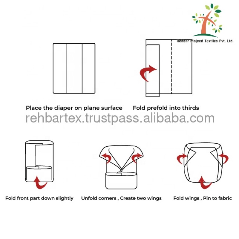 Prefold Diapers Manufacturer - Cotton Adjustable Washable Reusable Infants