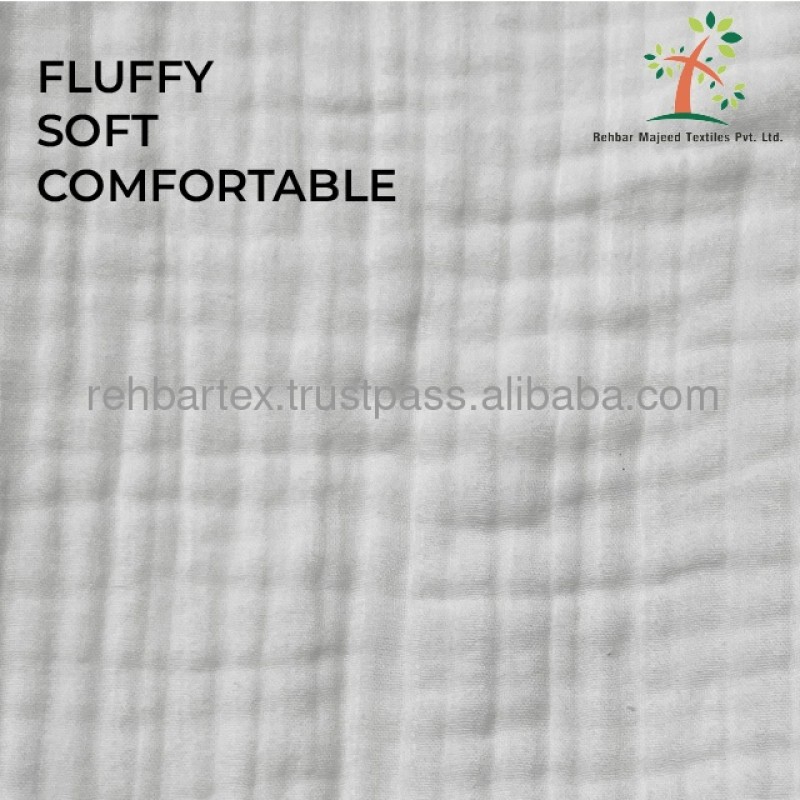 Cotton Blanket Supplier - 3 Layers Crinkle Soft Breathable Baby