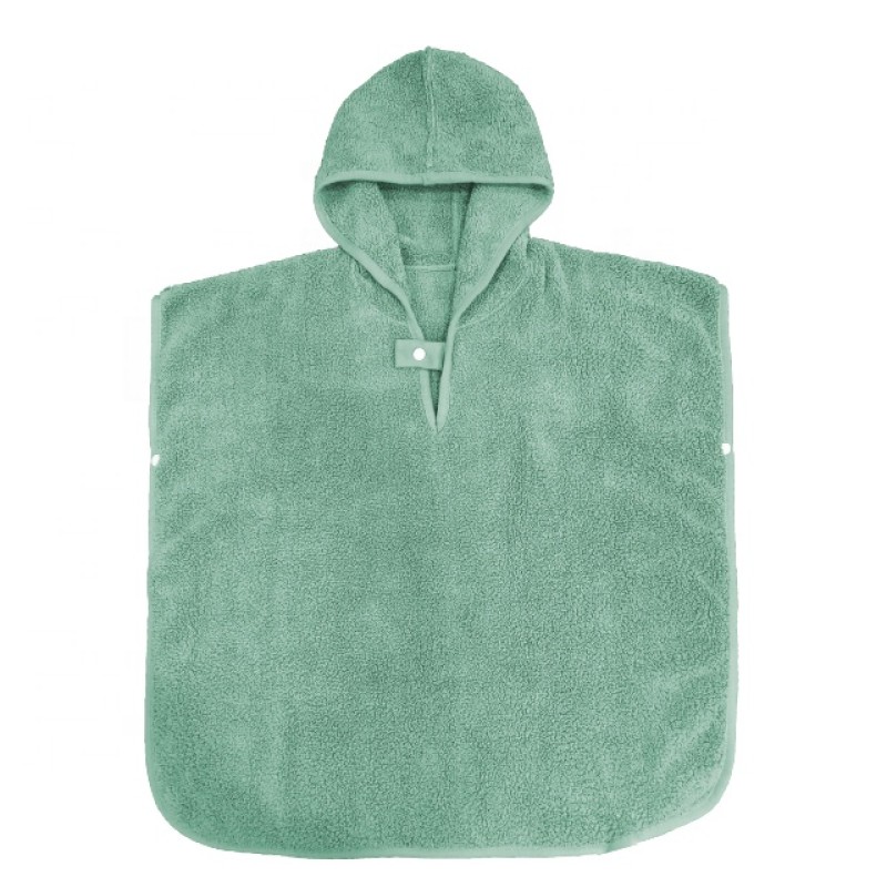 Hooded Poncho Supplier - Cotton Zero Twist Terry Extra Soft Custom Design