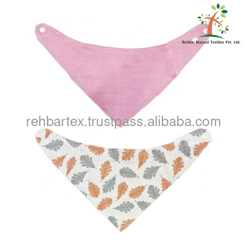Baby Bibs Supplier - Cotton Adjustable Breathable Bandana Reusable