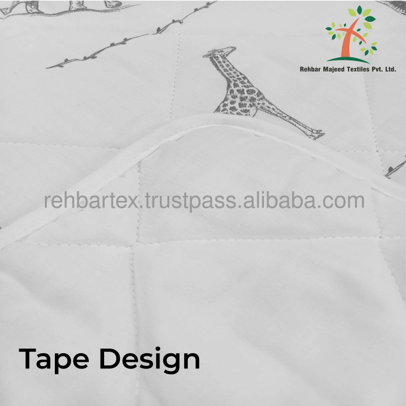 Quilt Cover Manufacturer - Cotton Muslin White Printed Customizable