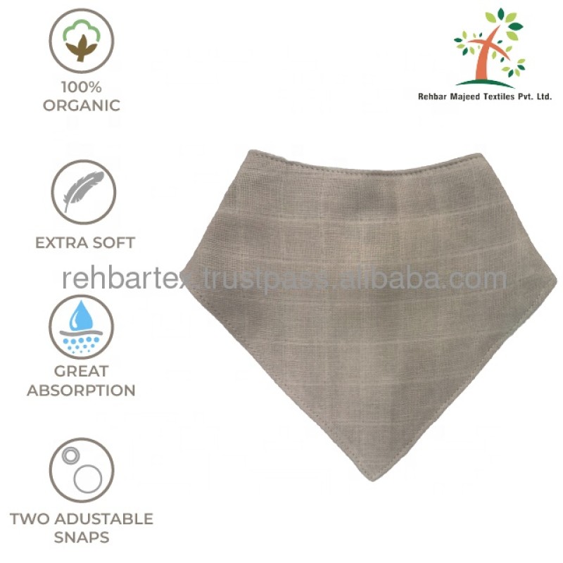 Baby Bibs Supplier - Cotton Adjustable Breathable Bandana Reusable
