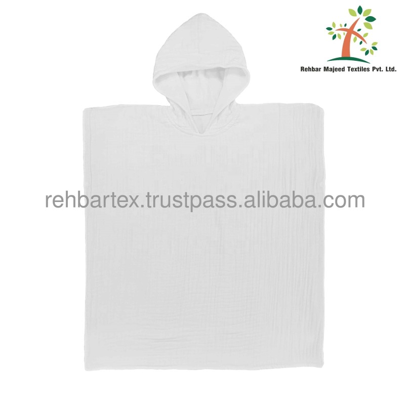 Hooded Poncho Factory - Cotton Muslin Knitted Terry Extra Soft