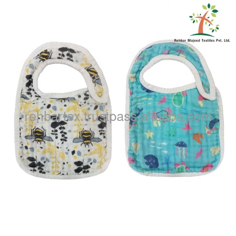 Muslin Bib Factory - Cotton Adjustable Drooling Feeding Baby