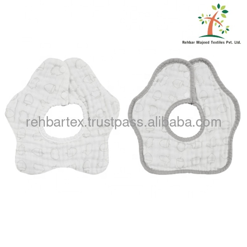 Muslin Bib Supplier - Cotton Adjustable Eating Drooling Teething