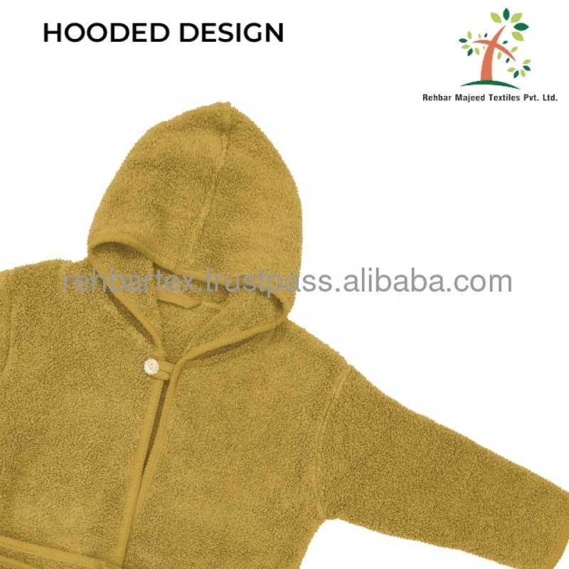 Hooded Bathrobe Factory - Cotton Terry Custom Logo Soft Skin-Friendly