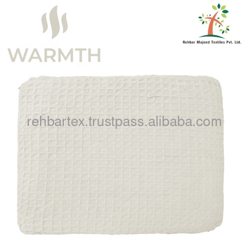 Waffle Blanket Manufacturer - 50% Cotton 50% Polyester Soft Warmth Custom