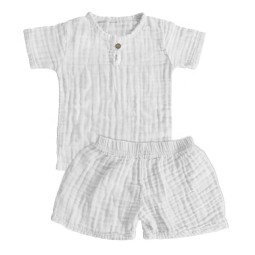 Baby Clothes Set Manufacturer - Cotton Muslin Summer Casual Tops Shorts