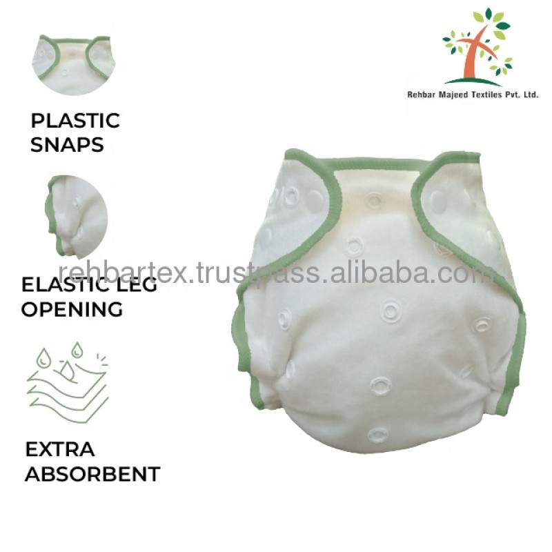 Cloth Fitted Diaper Supplier - Super Absorbent Customized Size Washable Cotton