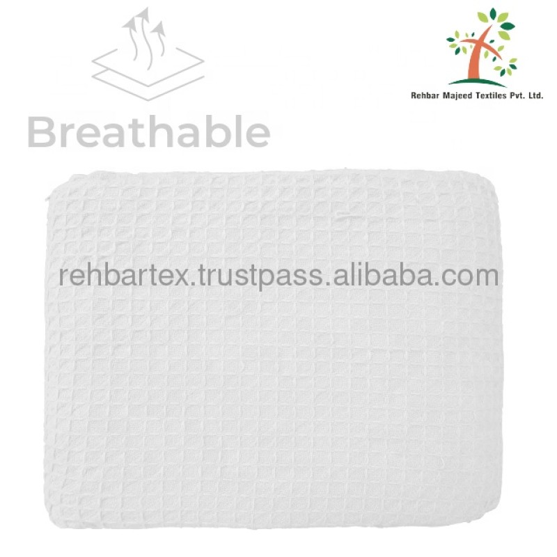 Waffle Blanket Manufacturer - 50% Cotton 50% Polyester Soft Warmth Custom