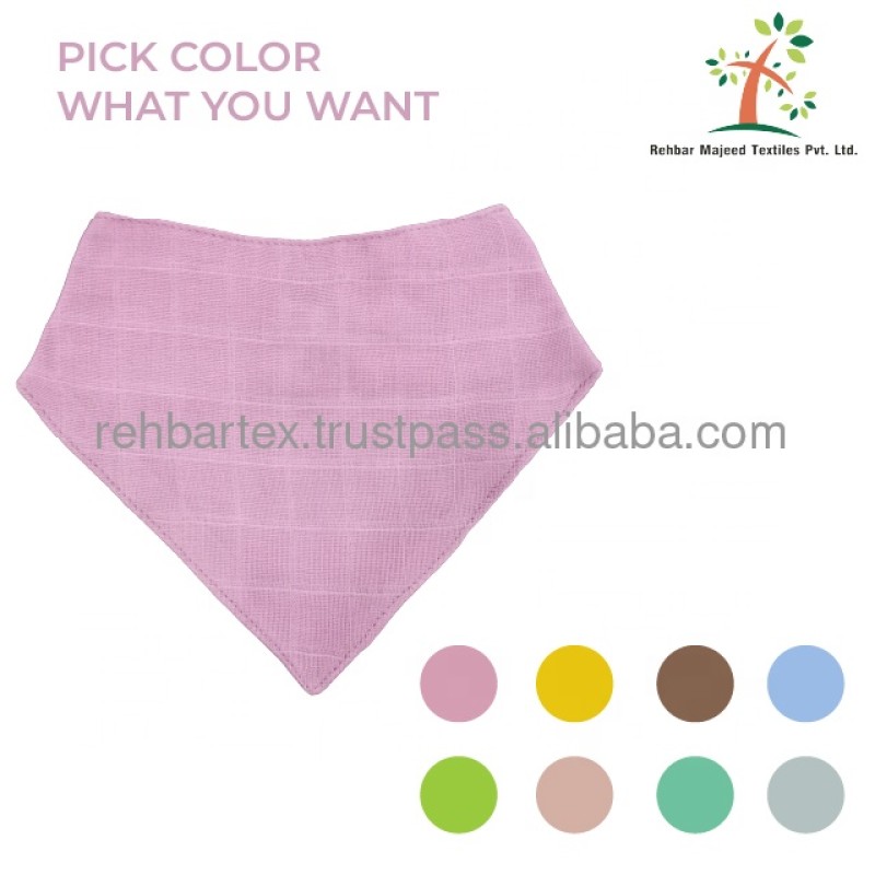 Baby Bibs Supplier - Cotton Adjustable Breathable Bandana Reusable