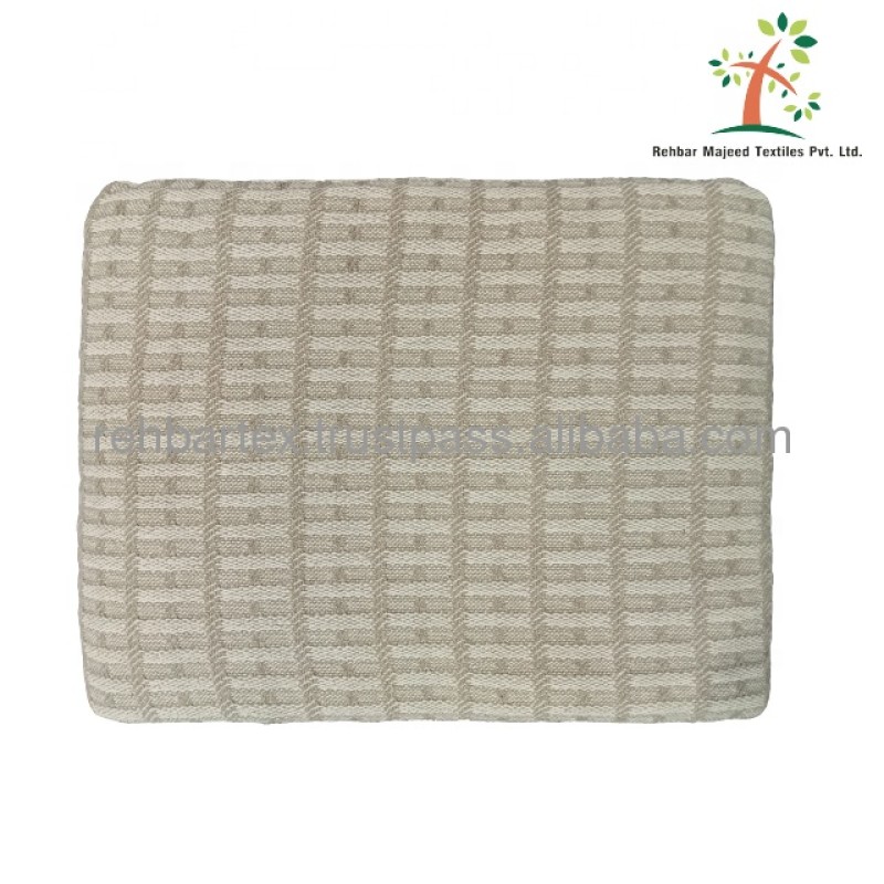 Knit Blanket Factory - Cotton Soft Warmth Custom Size Multiple Colors