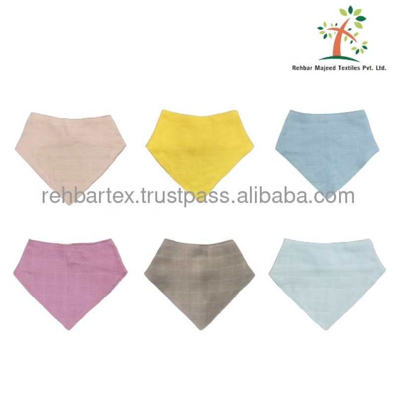 Baby Bibs Supplier - Cotton Adjustable Breathable Bandana Reusable