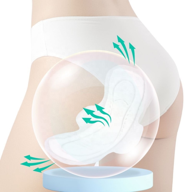 Sanitary Napkins Manufacturer - Organic Bamboo 240mm Disposable Breathable Loose Biodegradable Negative Ion