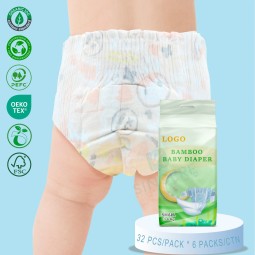 Baby Diapers Manufacturer - High Absorbent Leak Guard Disposable Bamboo Biodegradable Pants Wholesale