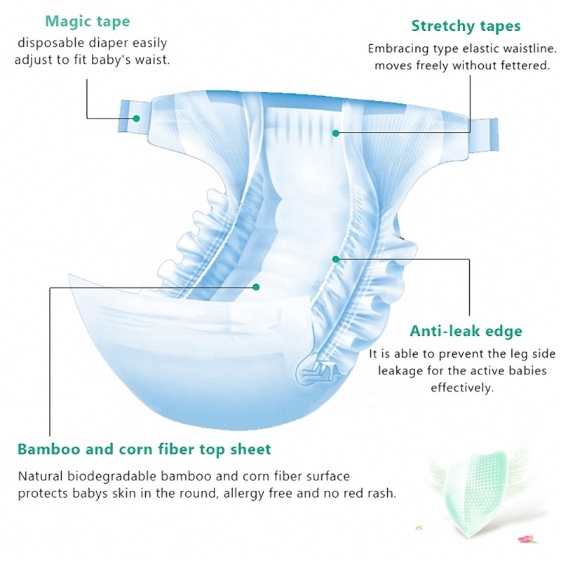 Baby Diapers Manufacturer - OEM ODM High Quality Disposable Sleepy Bamboo Biodegradable Training Direct