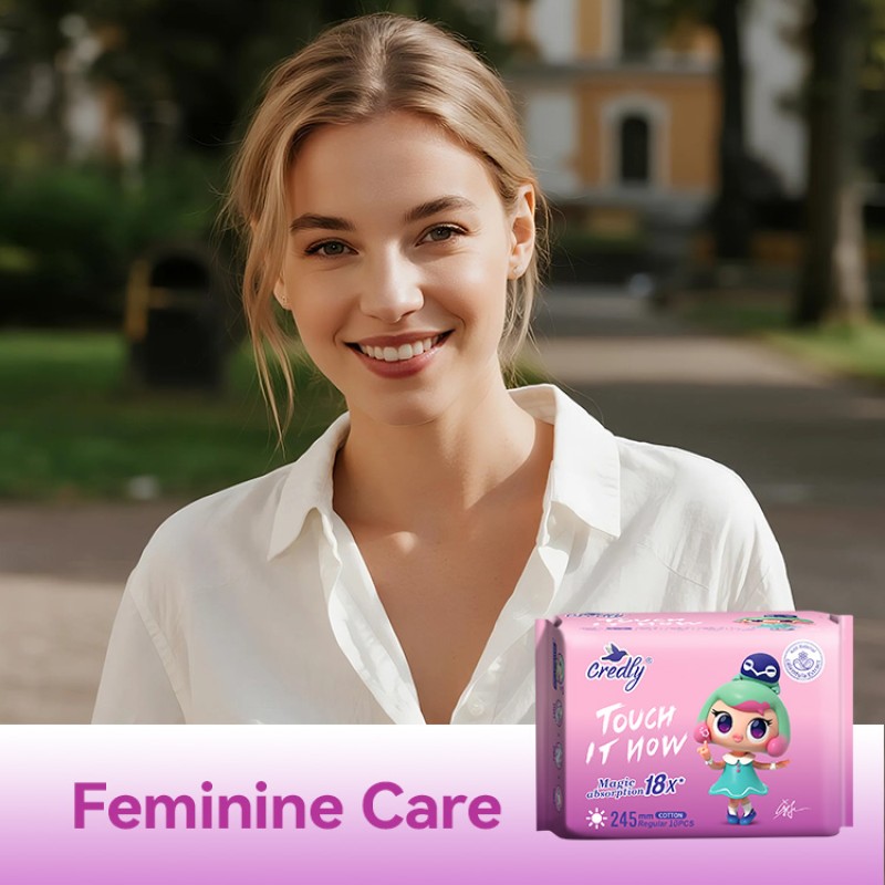 Sanitary Napkins Manufacturer - Disposable Ultra Thin Breathable High Absorbent Cotton Winged