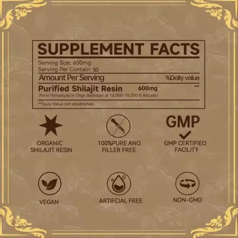 Natures Balance Shilajit Drop Health Dietary Supplement Oral Liquid for Adults Not for Pregnant Women Private Label Beverage