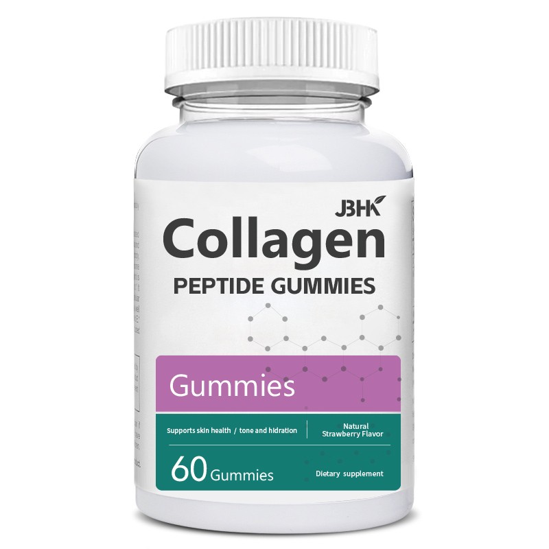 OEM/ODM Multi-Collagen Peptide Gummies with Vitamin C Biotin Hyaluronic Acid Supports Healthy Hair Skin Nails Beauty Product