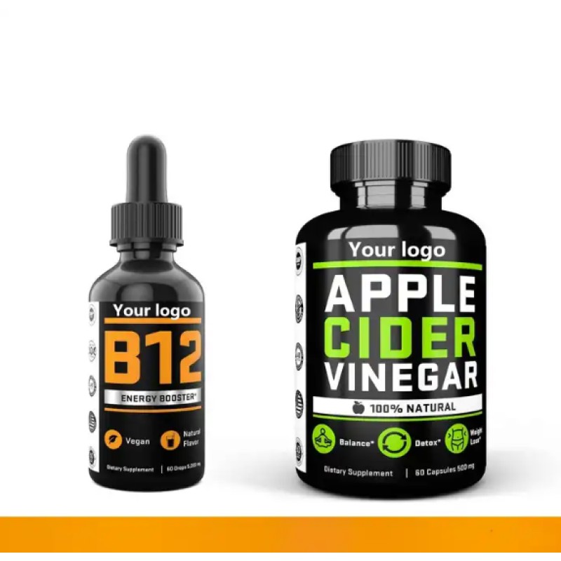 Private Label Vitamin B12 Sublingual Drops 30/60ml Adult Energy Supplements Beauty Products Wholesale