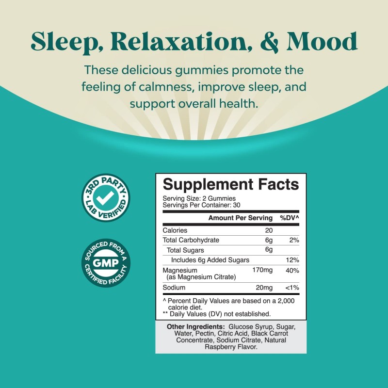Sleeping Bear Gummies Threonate Cramp Relaxation OEM Magnesium Glycinate Gummy Vitamin Capsules Beauty Product for Adults