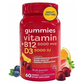 OEM Vegan Gummies Plant-Based 1000IU Vitamin D3 and B12 Supplement for Adults Not for Pregnant Women Wholesale for Sale