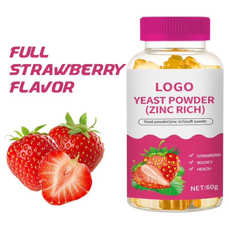OEM/ODM Strawberry Flavored Gummy Vitamins Rich in Zinc and Trace Elements Power Adult Friendly Yeast